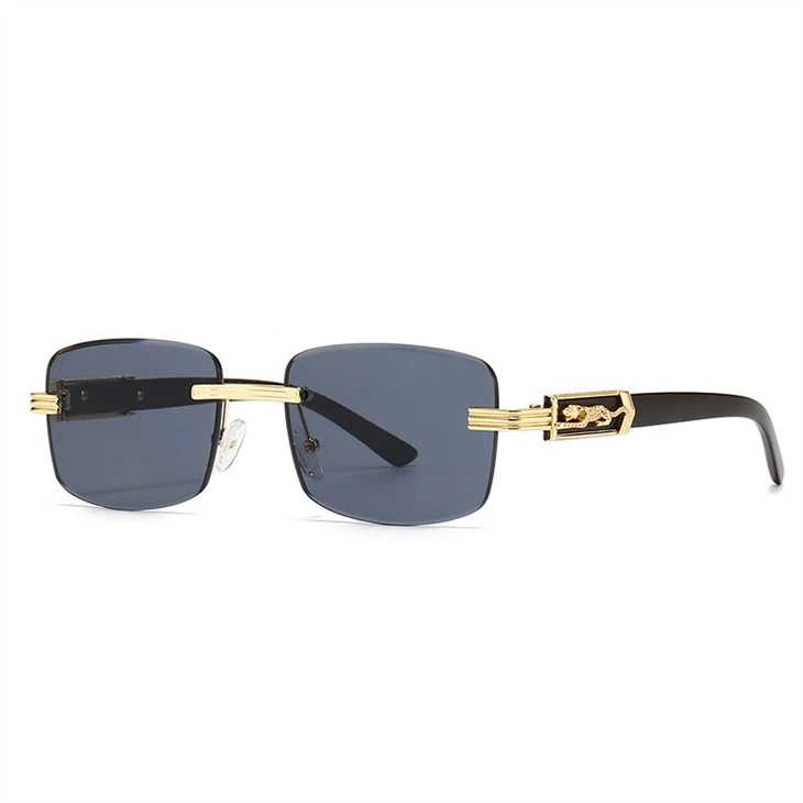 Vintage taisnstūra saulesbrilles bez malām